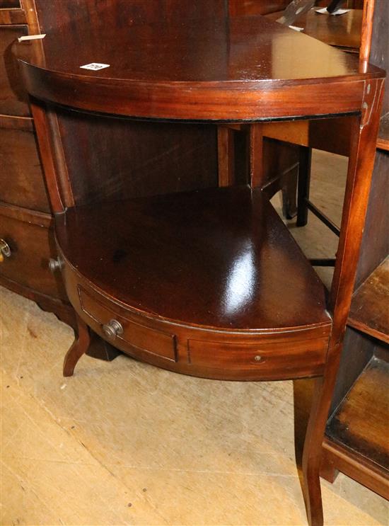 George III mahogany corner washstand